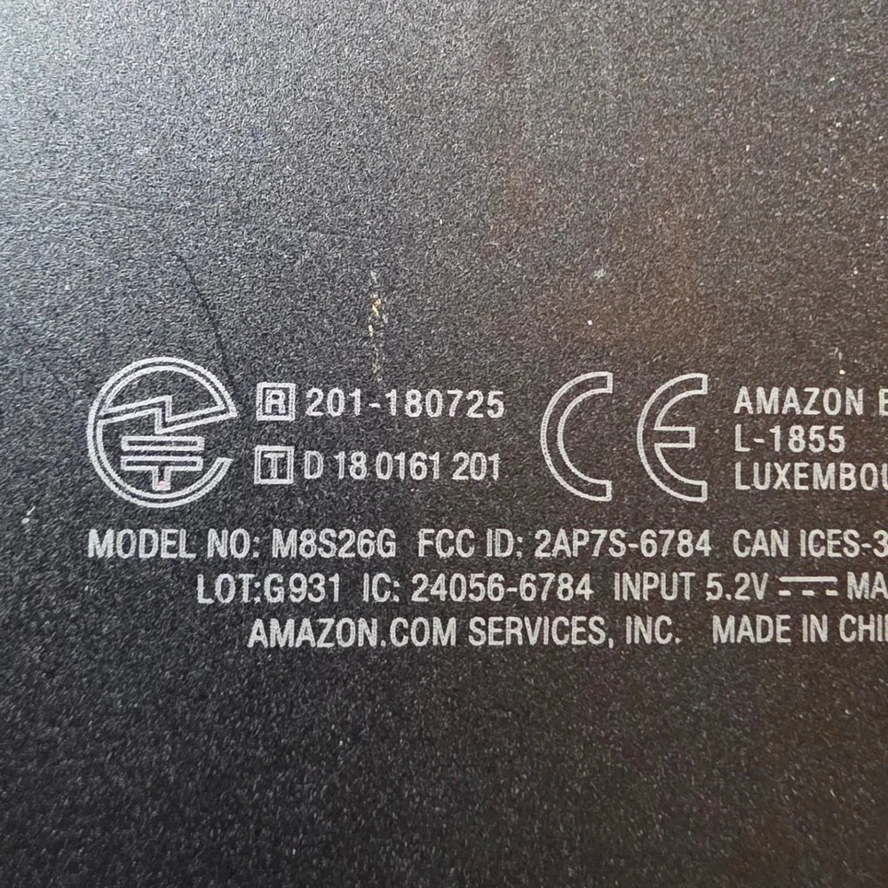 Amazon Fire‎ 7 Tablet Black 9th Generation Model M8S26G 7 inch Display C2